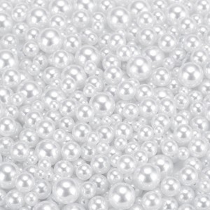 Unique Bargains No Hole ABS Round Faux Pearl for Vase Fillers DIY Home Decoration 800 Pcs - 1 of 4