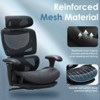 COLAMY High Back Mesh Office Chair with Footrest and Adjustable Support – Black - 4 of 4