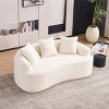 Compact Loveseat Sofa with Chenille Upholstery, No-Assembly Medium Firm Cushion for Small Spaces or Apartments-Maison Boucle - 2 of 4