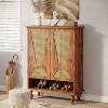 Hommoo Rattan Shoe Cabinet for Entryway - 2 of 4