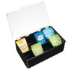 mDesign Plastic Stackable Tea Bag Storage Bin Organizer Box Holder - Black/Clear - 2 of 4