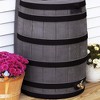 Good Ideas Rain Wizard Water Storage Premium Quality Barrel with Darkened Ribs, Brass Spigot, Safety Screen, and 50 Gallon Capacity, Oak, (4 Pack) - 4 of 4