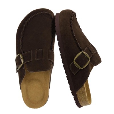 CUSHIONAIRE Canoe Genuine Suede Clogs for Women Footwear with Moc Toe Design – Casual Slip On Womens Shoes