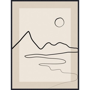 Amanti Art Line art 2 by Elena Ristova Framed Canvas Wall Art - 1 of 4