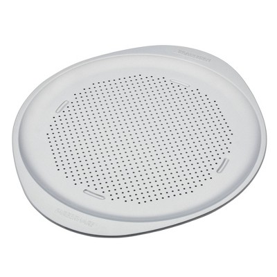Gray Nonstick Steel Baking Sheet and Pizza Crisper Pan Set