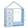 Qaba Kids Toy Storage Organizer with 2 Bins, Coat Hanger, Bookshelf and Toy Collection Shelves - image 4 of 4