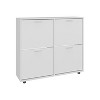 Okak Shoe Cabinet with 2 Flip Drawers, Freestanding Shoe Organizer, Hidden Narrow Shoe Rack Cabinet for Entryway, Hallway, Living Room - 3 of 4