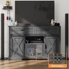 Heynemo Farmhouse Buffet Cabinet with Storage, Sliding Barn Door, Wine & Glass Rack, Storage Shelves, for Kitchen, Dining Room - 4 of 4