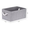 Unique Bargains Fabric Collapsible Sturdy Spacious Storage Bins 3 Pcs - 4 of 4