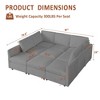 ODK Modular Sectional Sleeper Sofa Reversible Sofa with Chenille Fabric 9 Seater Sectional Sofa, Convertible Sectional Couches for Living Room, Gray - 2 of 4