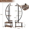 6 Tier Tall Plant Stand Shelf, Indoor Metal Plant Stands for Multiple Plants, Half Moon Tiered Plants Shelf Rack, Sturdy Circle Tiered Display Holder - 2 of 4