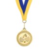 Unique Bargains Zinc Alloy Corrosion-Resistant Detachable Neck Strap Embossed Design Award Medals Gold 2 Pcs - 3 of 4