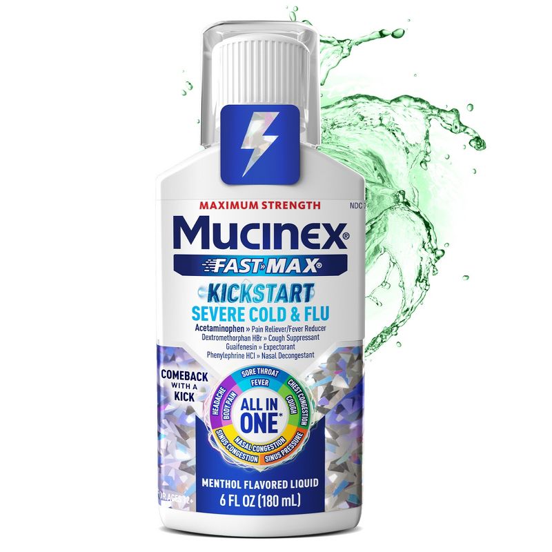Mucinex Fast-Max Kickstart Adult Liquid Cold &#38; Flu Treatment - 6oz, 1 of 9