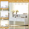 FONTOI 54.3"W Vanity Desk with Mirror and Large Drawer 2 Level Storage Dresser for Bedroom Dressing Room, White, 54.3"*27.7"*15.7" - 4 of 4