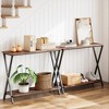 2-Tier Narrow Console Table ¨C Entryway & Sofa Side Table for Hallway, Living Room, Bedroom, Kitchen Counter, and Display Table Behind Couch - 4 of 4