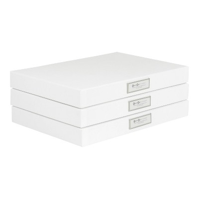 Set of 3 Sven Hinged Letter Box White - Bigso Box of Sweden