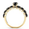 Pompeii3 2 3/4Ct Black Diamond Engagement Ring 14k Yellow Gold - 2 of 4