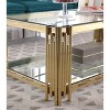 NicBex Modern 20.1" Square Coffee Table with Double Layer and Glass Top for Living Room and Office - 4 of 4