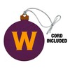 Williams College Primary Logo Wood Christmas Tree Holiday Ornament - 2 of 4