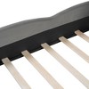 Queen Size Platform Bed Frame with Upholstered Cloud-shaped Headboard and Wooden Slats Support, No Box Spring Needed/Easy Assembly - 4 of 4