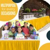 Crown Display 6 pack Disposable Plastic Tableskirts - 29" x 14 Ft ruffled Table Skirt with Adhesive Strip - 6 Count - 2 of 4