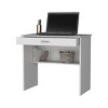 INFURNIC Desks White Storage Desk with Drawer and Shelf Easy to Assemble for Organized and Efficient Workspace, White, 31.5"*19.6"*29" - 3 of 4