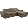 VYNXARIA 97 inch Convertible Sectional Sofa with Storage Chaise,Contemporary L-shaped Sleeper Corner Sectional Sofa with a Pull-Out Bed ,Brown - 2 of 4