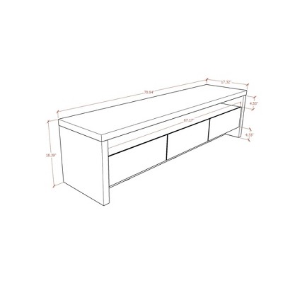 Sylvan Maple Cream Modern TV Stand with Discreet Storage