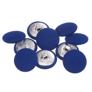 Unique Bargains Round Metal Sewing Cloth Covered Button 10 Pcs - 1 of 4