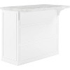 HomeStock  Cutler Faux Marble Top Kitchen Island with Storage, Breakfast Bar, Microwave Stand, White - 3 of 4