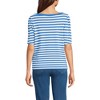 Lands' End Women's Elbow Sleeve Supima Cotton Boatneck T-Shirt - 2 of 3
