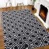 Area Rug for Living Room Bedroom Machine Washable Modern Diamond Rug Non-Slip Medium Pile Stain-Resistant Dining Accent Carpet - 3 of 4