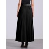 Allegra K Women's Flowy Pleated Elastic High Waist with Belt A-line Skirt - 3 of 4