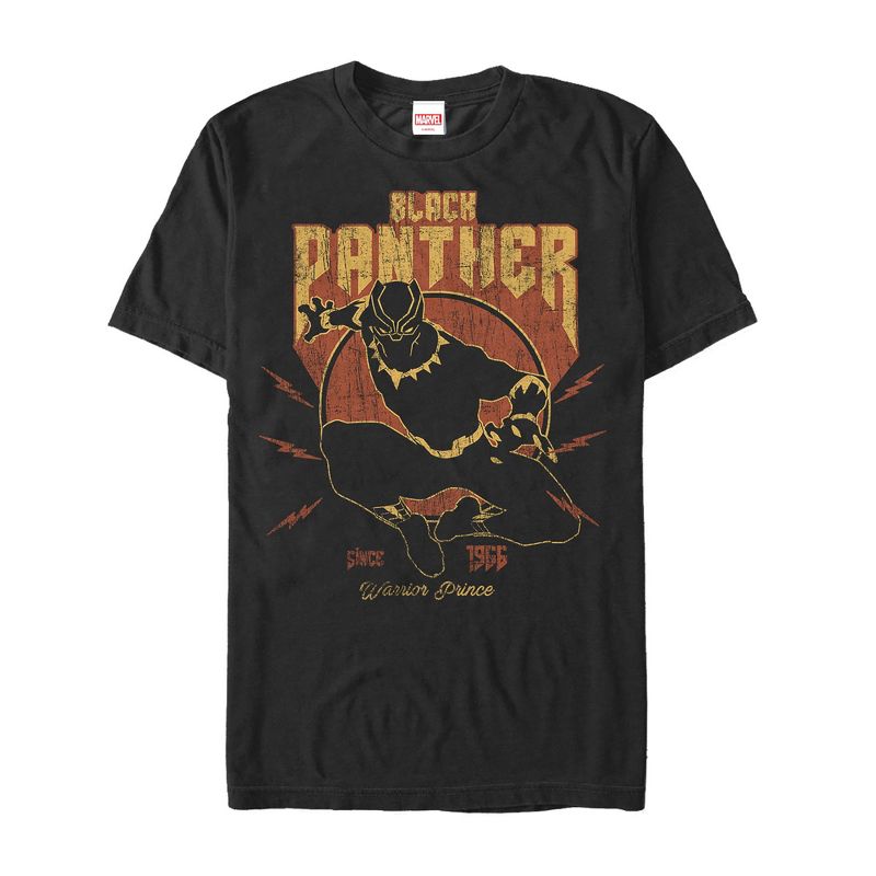 Men's Marvel Black Panther Warrior Prince Bolt T-Shirt, 1 of 6