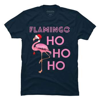Men's Design By Humans Flamingo HoHoHo Christmas Day X-Mas Flamingo Shirt By TomGiant T-Shirt