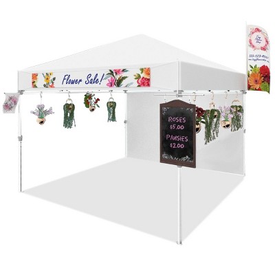 10x10 Commercial Centerlok Canopy & 1 Sidewall & 2 Utility Rails - Accessory Hub - HPP100H