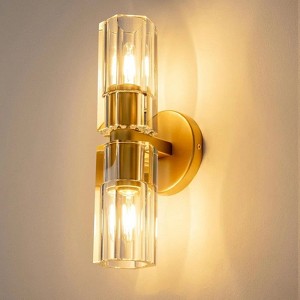 Timeless Wall Sconces in Brass and Crystal - 1 of 4