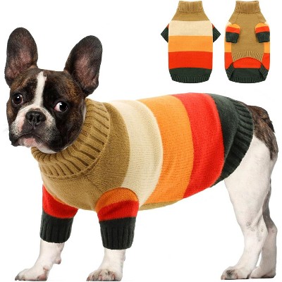 Dog Sweaters Girls Boys, Stretchy Turtleneck Pet Knitwear for Small Pets, Warm Fall Doggie Sweatwer, Clothes for Yorkie, Chihuahua, Teacup