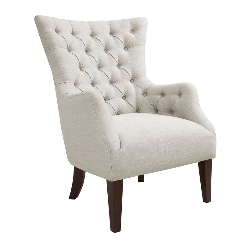 Lilith Button Tufted Wing Chair - Ivory Multi, 1 of 9