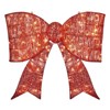 NAYSAYE Large Christmas Bowknot Outdoor Decoration Festive Red Tinsel Ornament for Door Porch and Yard Display, Red, 28.3"*4.7"*25.6" - 2 of 4