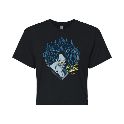 Women's - Disney Villains - Love You To Death Cropped Graphic T-Shirt - image 1 of 4