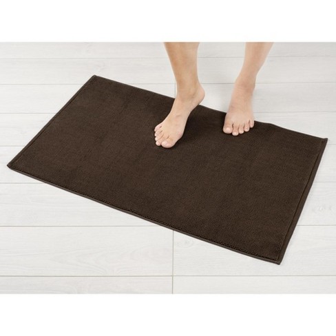 SUSSEXHOME Solid Gray Bathroom Rug, 1-Piece Bathroom Mat Set CAL