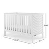 Child Craft Atwood 3-in-1 Convertible Crib, Converts to Day Bed, Toddler Bed, 3 Mattress Positions, Baby Safe Finish (Matte White) - 4 of 4