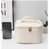 Makeup Bag, Portable Cosmetic Bag, Large Capacity Travel Makeup Case Organizer,Multi-functionalCosmetic Organizer, HandheldSquare Bag White - 4 of 4