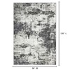 Itopfox Abstract Washable Rug with Anti-Slip Backing, Non-Shedding Stain-Resistant Soft Large Carpet for Living Room Bedroom Dining Room - Black - 2 of 4