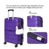 3 PCS Hardshell Luggage Set, ABS Lightweight Spinner Suitcase with TSA Lock (20/24/28)-ModernLuxe - 4 of 4