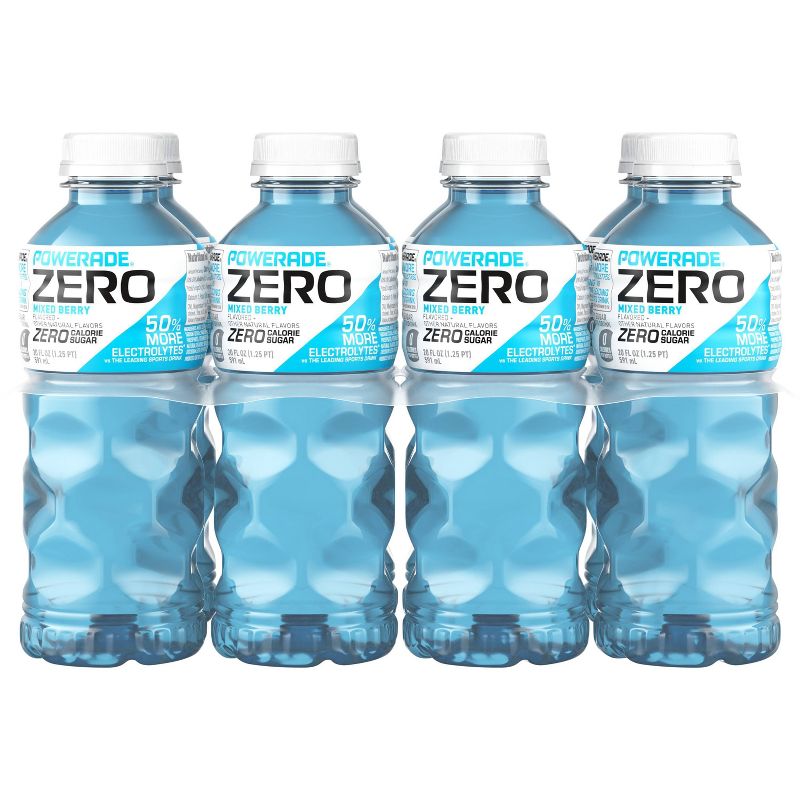 POWERADE Zero Mixed Berry Sports Drink - 8pk/20 fl oz Bottles, 1 of 7