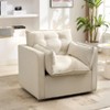 Oversized Swivel Accent Chair, 360-Degree Rotation Comfortable Seating, Single Bedroom Sofa Chair, Living Room Chairs, High Back, Wide Seat - 4 of 4