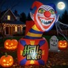Costway 5 Ft Halloween Inflatable Clown Blow up Circus Clown Box Decoration with LED Lights - 4 of 4