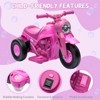 6V Bubble Motorcycle Ride On Toy for Kids with Music, LED Lights, Rechargeable Battery, Safety Features - 3 of 4